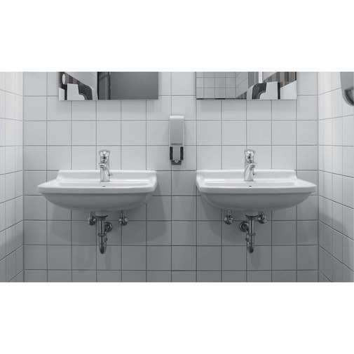 Wandhängendes Einloch-Waschbecken mit weißem Überlauf 60 cm - Starck 3, Duravit