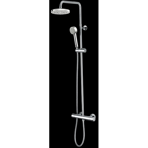 Wandmontierte Duschsäule, 25-cm-Duschkopf mit Thermostatmischer-Handbrause. -Elios, Bossini