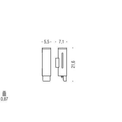 Wandmontierter Flüssigseifenspender aus Chrom 0,20 Lt - Colombo Design