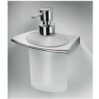 Wandmontierter Seifenspender in modernem Design, geätztes Glas mit Chrom-Finish – Land, Colombo Design