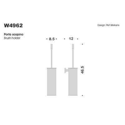 Wandmontierter Toilettenbürstenhalter aus Chrom - Colombo Design