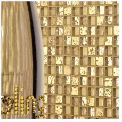 Wandmosaik aus Glas, Marmor und Goldfolie 30x30 cm - Eldorado, Boxer