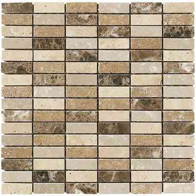 Wandmosaik für Boden/Wand aus Emperador Mix Marmor 30,5x30,5 cm - Cardiff, Boxer