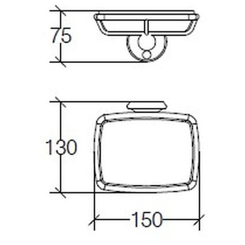 Wandseifenhalter aus Porzellan mit Untertasse - Venessia Lineabeta