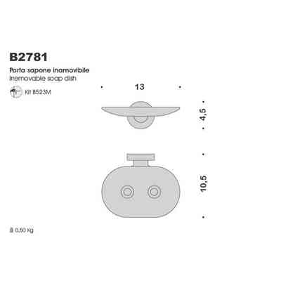 Wandseifenhalter aus verchromtem Messing - Basic, Colombo Design