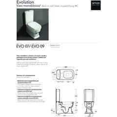 WC monoblocco scarico a parete/pavimetno bianco Evolution di Simas 