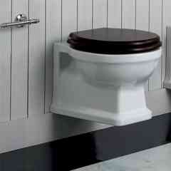 WC Suspendu en Céramique Simas Londra Blanc Brillant LO 918 - Design Rétro Classique