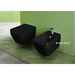 WC suspendu moderne noir mat sans rebord - Baden Baden, Simas