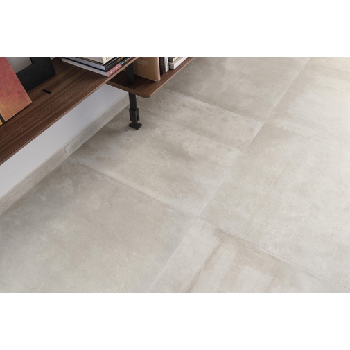 Weißes Feinsteinzeug in Betonoptik 60x60 cm - Entropia, Dom Ceramiche