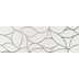 White cladding with floral decoration, platinum finishes 33.3x100 cm - Comfort G, Dom Ceramiche