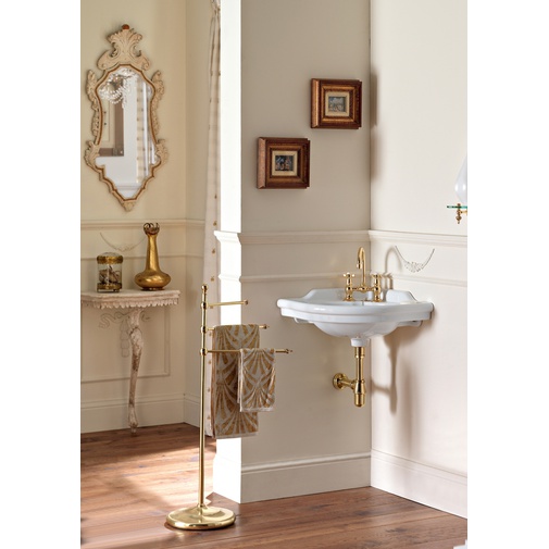 White classic style wall-hung corner washbasin 54x54 cm - Palladio, Sbordoni