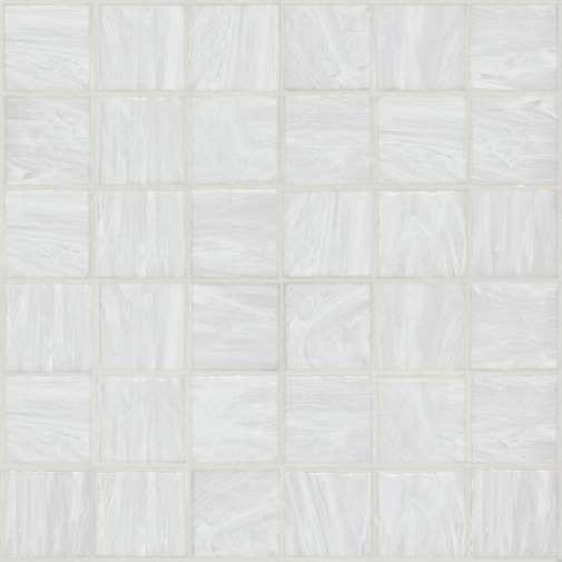 White glass mosaic 50.01 tessera 5x5 cm, with installation kit - Smalto, Bisazza