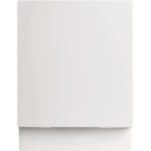 White square toilet seat with chrome hinges - Frozen, Simas