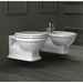 White toilet seat with bronze hinges - Lante, Simas