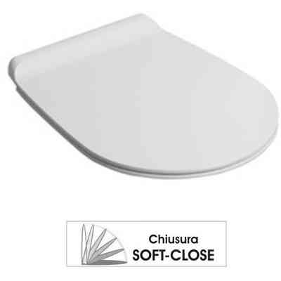 White toilet seat with soft closing - Vignoni, Simas