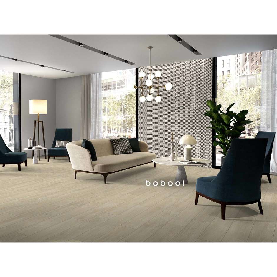 Wood-effect porcelain stoneware, 20x120 cm, Beige - Comfort W, Dom Ceramiche