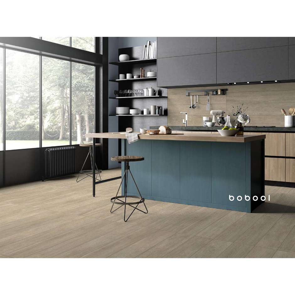 Wood-effect porcelain stoneware, 20x120 cm Sand - Comfort W, Dom Ceramiche