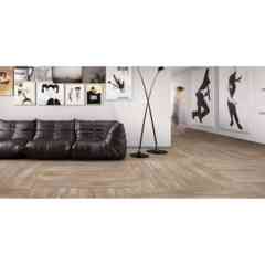 Wood-effect porcelain stoneware, rectified, 15x90 cm, Mud - Oak, Unicom Starker