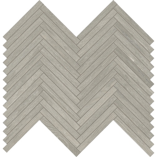 Wood effect stoneware with geometric decoration 29,1x33,1 Chevron Ash - Comfort W, Dom Ceramiche, ash gray