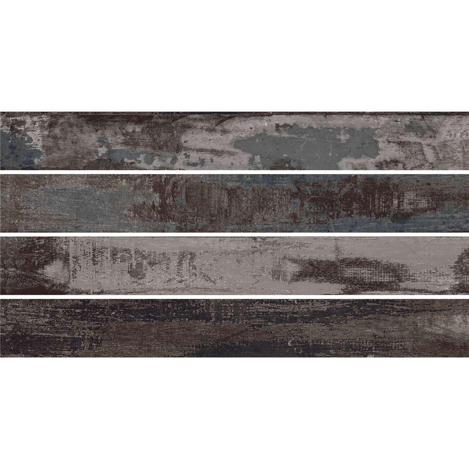 Wood effect tile in porcelain stoneware, Carbon 15x120 cm - Colorart, Sant'Agostino