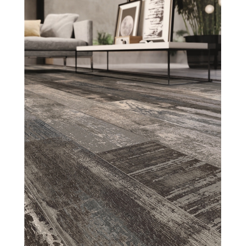 Wood effect tile in porcelain stoneware, Carbon 15x120 cm - Colorart, Sant'Agostino