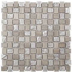 Zweifarbiges gekreuztes Steinmosaik für Beige 29,8x29,8 cm - Twister, Boxer