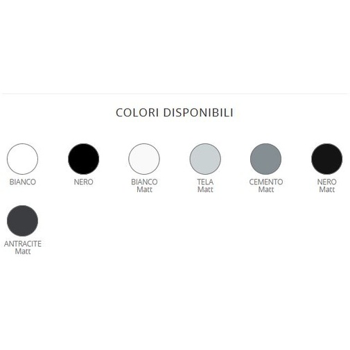 Étagère moderne en céramique blanche mate avec fixations 40 cm - Degradè, Simas